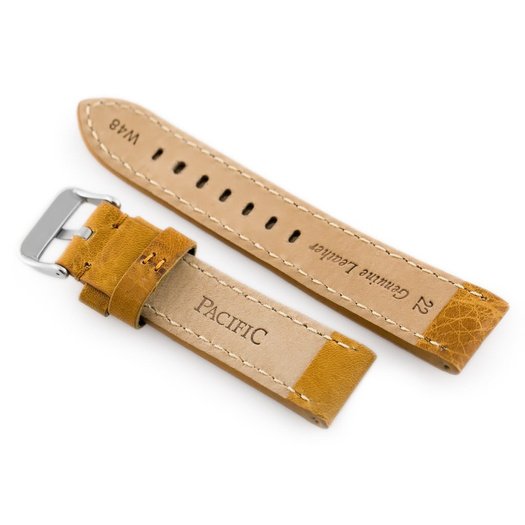 Pasek skórzany do zegarka W48 - PREMIUM - camel - 20mm