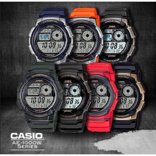 VYRIŠKAS LAIKRODIS CASIO AE-1000W 2AV (zd073e) - WORLD TIME