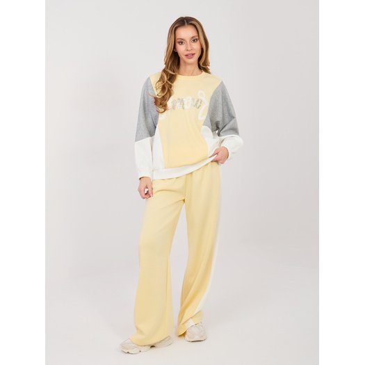 Spodnie dresowe-IT-DR-22210.87-jasny ż&oacute;łty 2