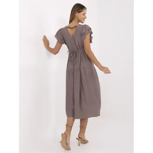 Sukienka-MI-SK-A2489.21-ciemny bezowy 1