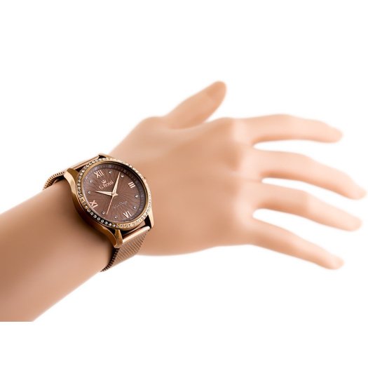 Laikrodis moterims G. ROSSI - 6748B-2B3 (zg788e) brown + dėžutė