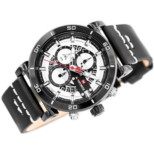 ZEGAREK MĘSKI NAVIFORCE - NF9131 (zn086a) black/w. + BOX