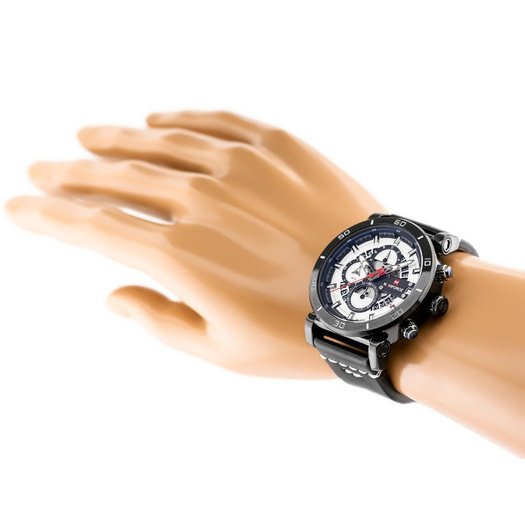 ZEGAREK MĘSKI NAVIFORCE - NF9131 (zn086a) black/w. + BOX