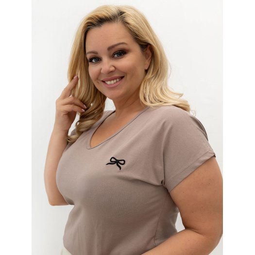 T-shirt-RV-TS-A1383.01P-ciemny bezowy 3