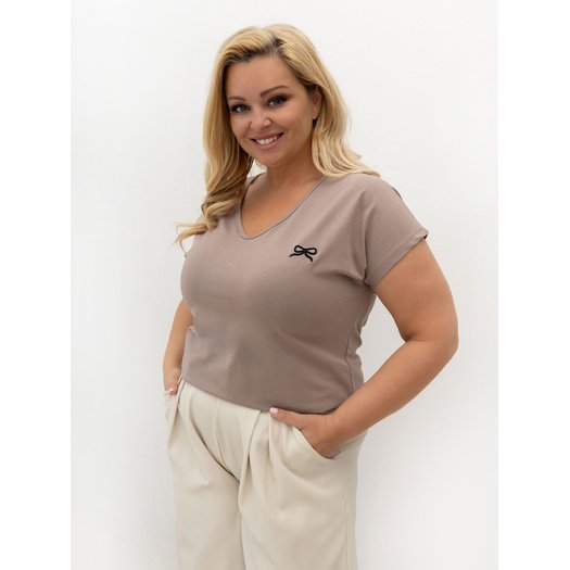 T-shirt-RV-TS-A1383.01P-ciemny bezowy