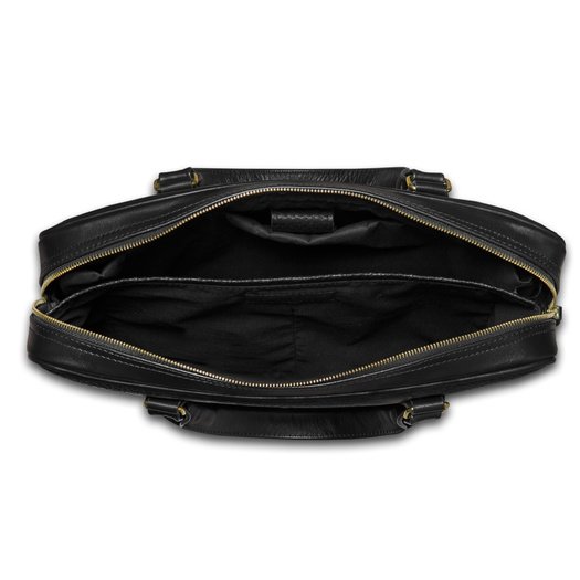 Genuine leather woman s laptop bag FL25 black with snake pattern 3