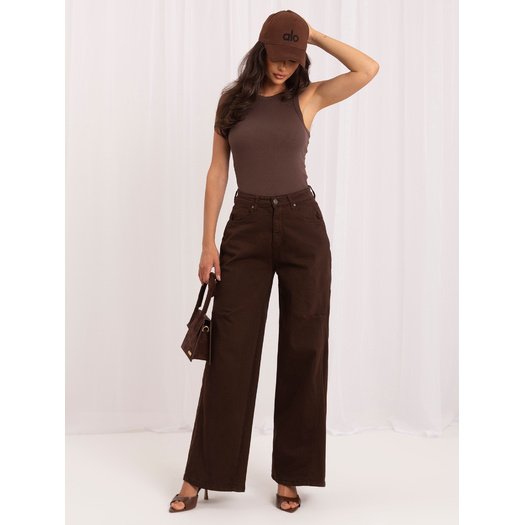 Spodnie jeans-IR-SP-TK512.81-brązowy