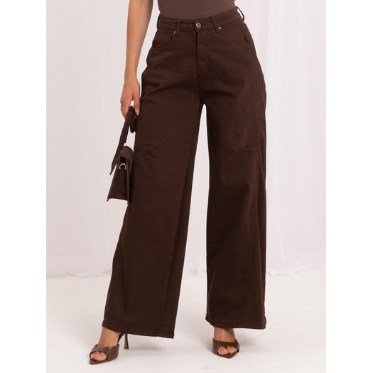 Spodnie jeans-IR-SP-TK512.81-brązowy