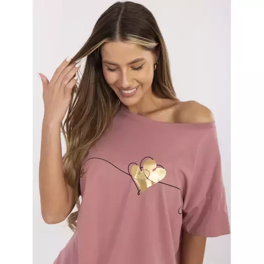 T-shirt-CLM-TS-1017.03-ciemny różowy