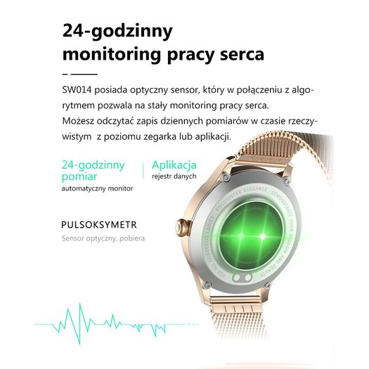Viedais pulkstenis G. Rossi SW014-2 rozā zelta (zg325b)