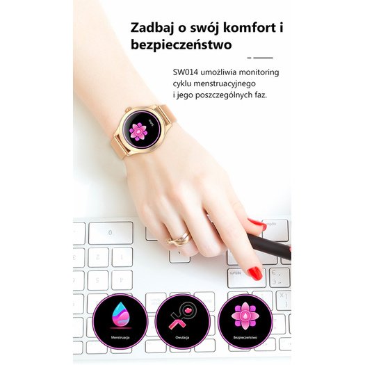 Viedais pulkstenis G. Rossi SW014-2 rozā zelta (zg325b)