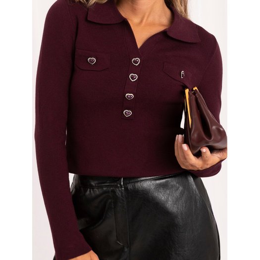 Sweter-PM-SW-SF502.29-ciemny fioletowy