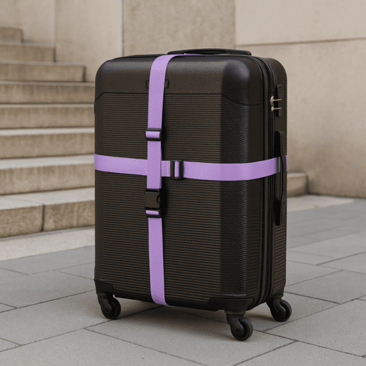 Security luggage strap set for suitcase SA50 fioletowy