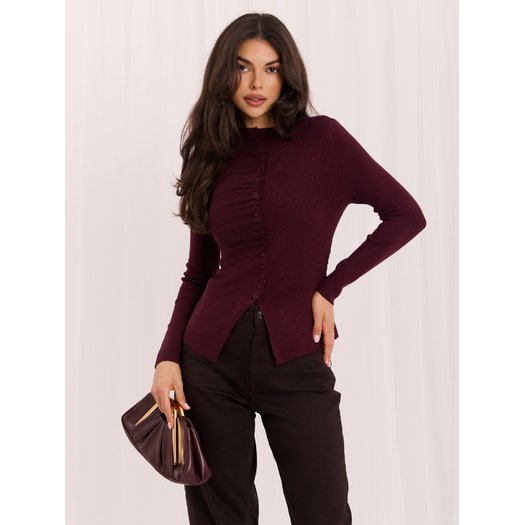 Sweter-IR-SW-57817.17-bordowy