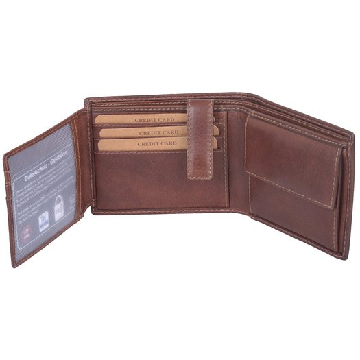 Piniginė vyrams AVANCO 156-48-08 RFID - Ruda