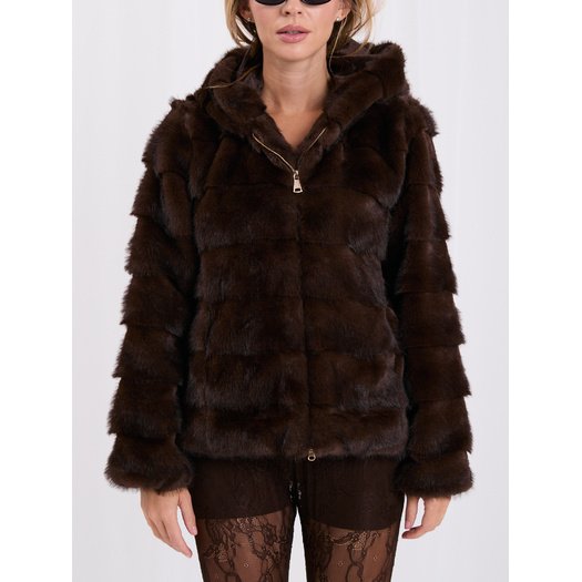 Dirbtinio kailio striukė moterims ITALY MODA IT-KR-G6805.36