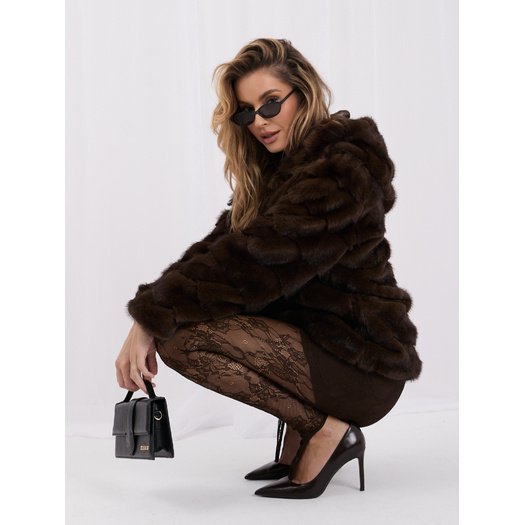 Dirbtinio kailio striukė moterims ITALY MODA IT-KR-G6805.36