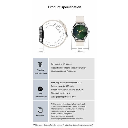 SMARTWATCH UNISEX PACIFIC 27-11 - CIŚNIENIOMIERZ (sy022i)