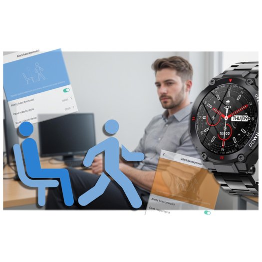SMARTWATCH MĘSKI GRAVITY GT7-2 - WYKONYWANIE POŁĄCZEŃ (sg016b)