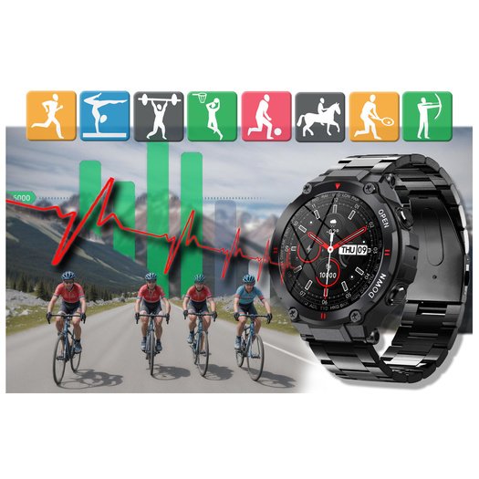 SMARTWATCH MĘSKI GRAVITY GT7-2 - WYKONYWANIE POŁĄCZEŃ (sg016b)