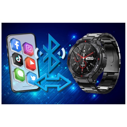 SMARTWATCH MĘSKI GRAVITY GT7-2 - WYKONYWANIE POŁĄCZEŃ (sg016b)