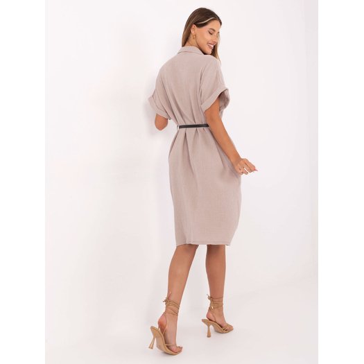 Sukienka-MI-SK-A2494.99-ciemny bezowy 1