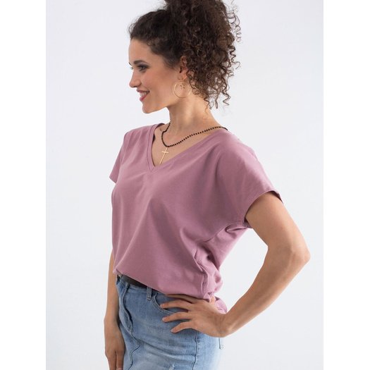 T-shirt-RV-TS-4832.19P-ciemny różowy