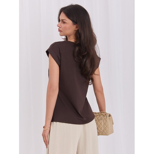 T-shirt-RV-TS-4833.24P-ciemny brązowy 4
