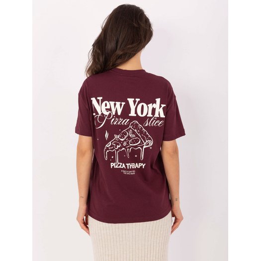 T-shirt-D12022M02645R-bordowy 1