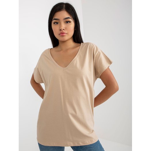 T-shirt-RV-TS-4832.61P-beżowy 3