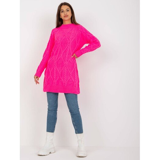 Sweter-LC-SW-8012.88P-fluo różowy 8