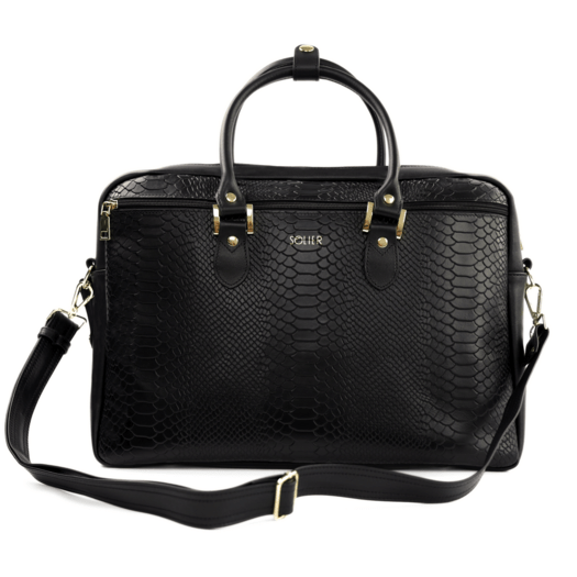 Genuine leather women s laptop bag Marina black 9