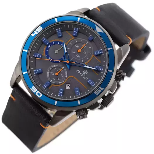Laikrodis vyrams PERFECT CH02L - CHRONOGRAF (zp351j) + dėžutė