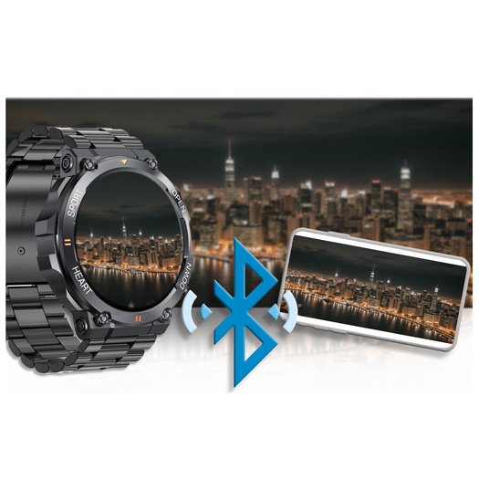 SMARTWATCH MĘSKI Gravity GT7-2 PRO - WYKONYWANIE POŁĄCZEŃ, PULSOKSYMETR (sg018b)