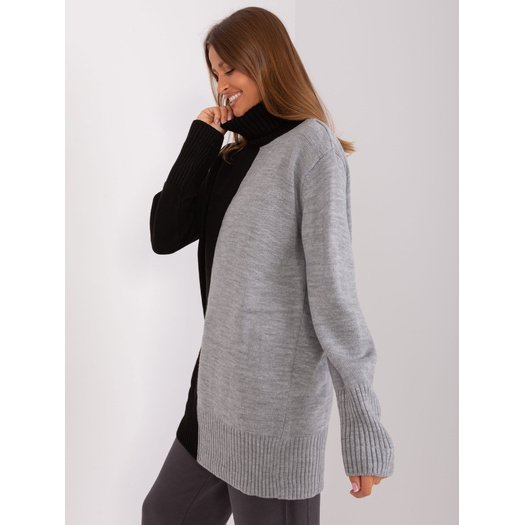 Megztinis-BA-SW-0234.65P-pilka-juoda