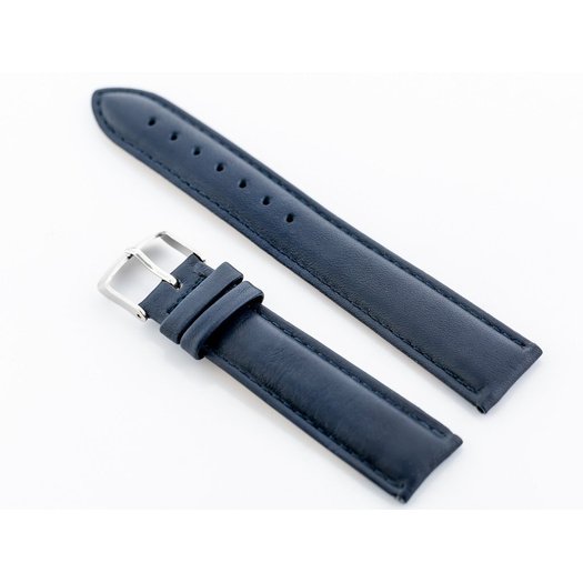 Pasek skórzany do zegarka W83L - granatowy - 14mm
