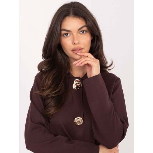 Sweter-PM-SW-CV6659.86-ciemny brązowy