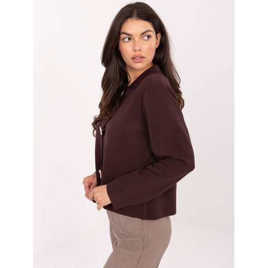 Sweter-PM-SW-CV6659.86-ciemny brązowy 3