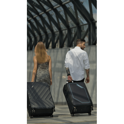 Didelis minkštas lagaminas L 26  - Solier SOFTFLEX  STL2240 - Juoda ir žalia