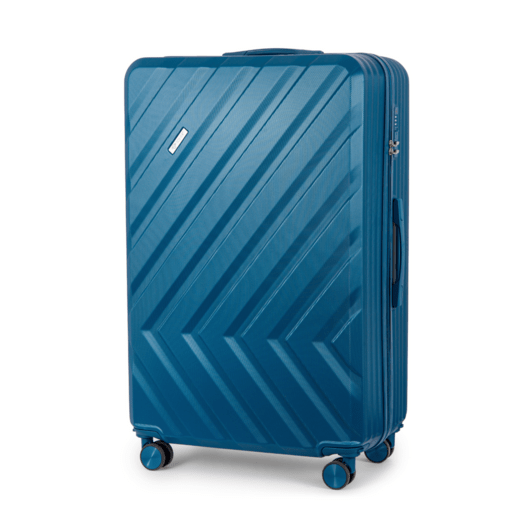 Kelioninis lagaminas vidutinis M 24 kietas ABS - Solier KYOTO 1071 - Mėlyna 1