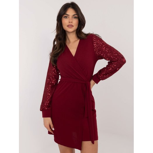 Sukienka-MI-SK-67634.99-bordowy 4