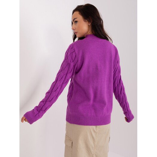 Sweter-AT-SW-2235.00P-ciemny fioletowy 3