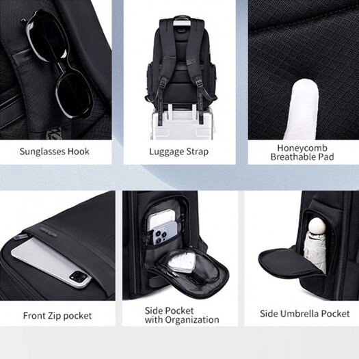 Kuprinė nešiojamam kopiuteriui Arctic Hunter  B00544 - Juoda 17 " 6