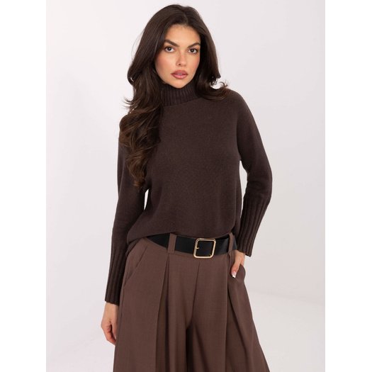 Sweter-IT-SW-8003.18P-ciemny brązowy 1