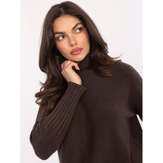 Sweter-IT-SW-8003.18P-ciemny brązowy