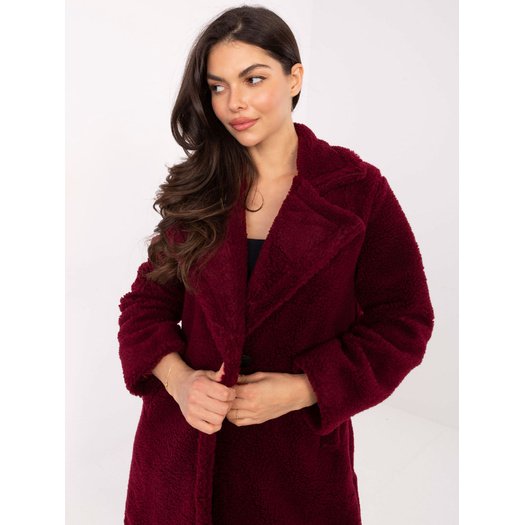Płaszcz-IT-PL-88121.01P-bordowy 2
