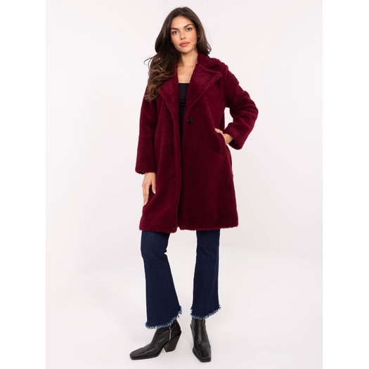 Płaszcz-IT-PL-88121.01P-bordowy 1