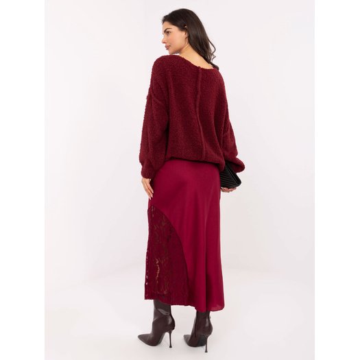 Spódnica-MI-SD-G9140.34-bordowy