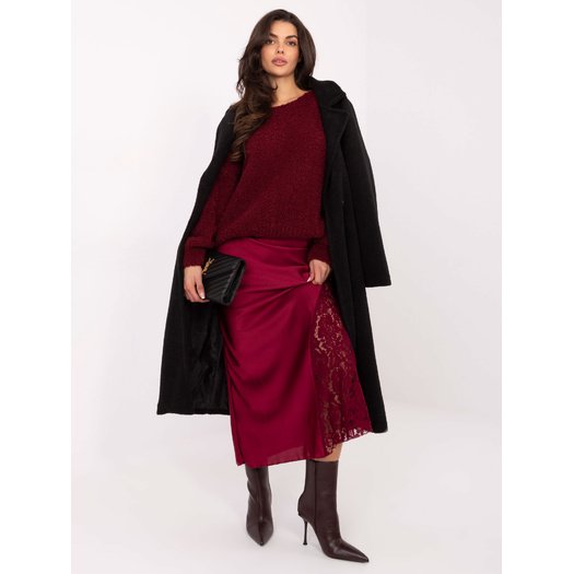 Spódnica-MI-SD-G9140.34-bordowy 1