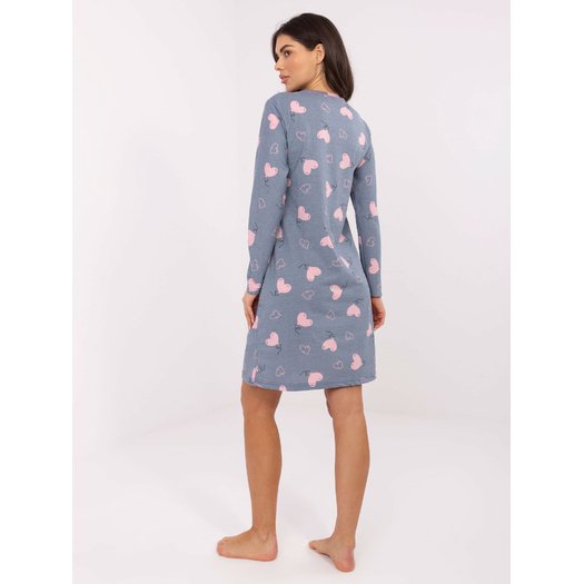 Koszula nocna-DU-KN-FP-100.26-ciemny niebieski